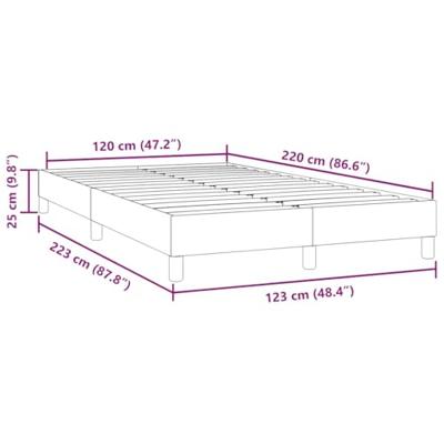 Bedframe zonder matras 120x220 cm fluweel donkerblauw