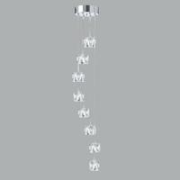 Searchlight Vide hanglampIce Cube 8x5w - 3000K - 20cm metaalgrijs - 6778-8-LED - thumbnail