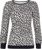 Nachtblauw panterprint pyjamashirt Ringella - thumbnail