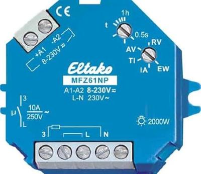 Eltako 61100604 MFZ61DX-UC Tijdrelais Multifunctioneel 230 V 1 stuk(s) Tijdsduur: 0.5 s - 1 h 1x NO Eltako 61100604 MFZ61DX-UC Tijdrelais Multifunctioneel 230 V 1 stuk(s) Tijdsduur: 0.5 s - 1 h 1x NO