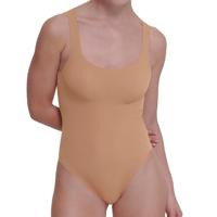 Zero feel body 2.0 naadloos - Invisible body dames - Onzichtbare bodysuit zonder mouwen - Brede bandjes - S - Beige- Corrigerend ondergoed - S- - thumbnail