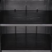 Tuinkast 65x45x172 cm PP rattan zwart - thumbnail