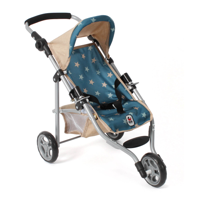 Poppenwagen Jogger Lola - Stars Turquoise Beige - thumbnail