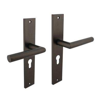 Deurkruk Bastian op langschild 245x45mm profielcilindergat 55mm antraciet-grijs Deurkruk Bastian op langschild 245x45mm profielcilindergat 55mm antraciet-grijs