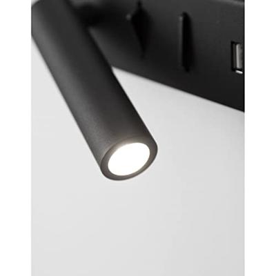 Lyora BedlampjeVida links zwart met usb - 9533522