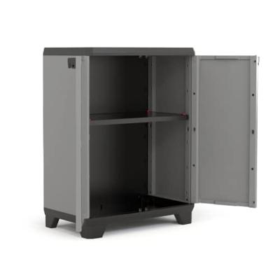 KETER | STILO LAGE KAST, grijs / zwart / rood, 68 x 39 x 90 cm - thumbnail