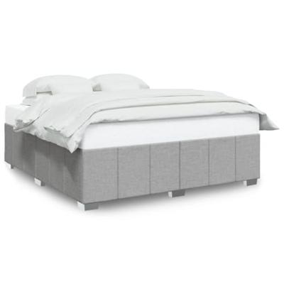 Bedframe zonder matras stof lichtgrijs 180x200 cm