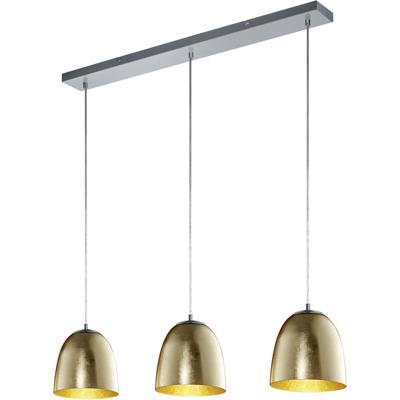 LED Hanglamp - Hangverlichting - Trion Onutia - E14 Fitting - 3-lichts - Rechthoek - Mat Goud - Aluminium LED Hanglamp - Hangverlichting - Trion Onutia - E14 Fitting - 3-lichts - Rechthoek - Mat Goud - Aluminium