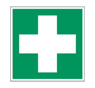 Eerste hulp - 100 x 100 mm - Kunststof bord Eerste hulp - 100 x 100 mm - Kunststof bord