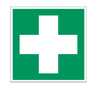 Eerste hulp - 100 x 100 mm - Kunststof bord - thumbnail