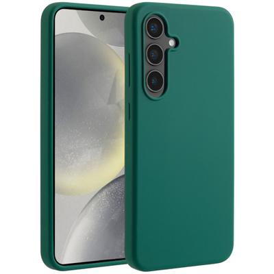 Accezz Liquid Silicone Backcover met MagSafe voor Samsung Galaxy S24 FE Telefoonhoesje Groen