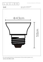 Lucide G45 - Led lamp - Ø 4,3 cm - LED 3 StepDim - E27 - 1x5W 2700K - Zwart - thumbnail