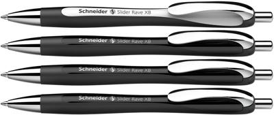 Schneider Schreibgeräte Slider Rave XB 132584 Balpen 0.7 mm Kleur inkt: Blauw 4 stuk(s) Schneider Schreibgeräte Slider Rave XB 132584 Balpen 0.7 mm Kleur inkt: Blauw 4 stuk(s)