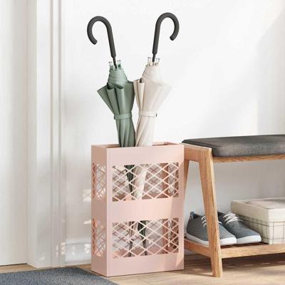 VidaXL Paraplu standaard roze 28 x 12 x 41 cm staal VidaXL Paraplu standaard roze 28 x 12 x 41 cm staal