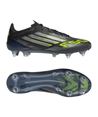 adidas F50 Elite IJzeren-Nop Voetbalschoenen (SG) Zwart Zilver Neongeel
