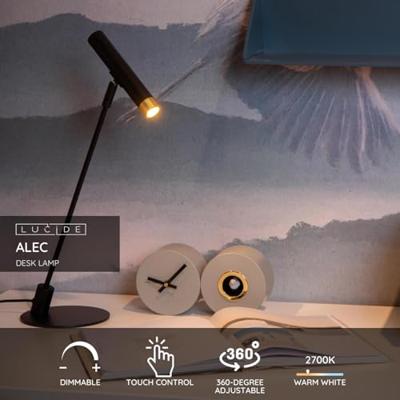 Lucide ALEC - Bureaulamp - LED 3 StepDim - G9 - 1x3W 2700K - Inclusief omwisselbare ringen - Zwart Lucide ALEC - Bureaulamp - LED 3 StepDim - G9 - 1x3W 2700K - Inclusief omwisselbare ringen - Zwart