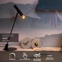 Lucide ALEC - Bureaulamp - LED 3 StepDim - G9 - 1x3W 2700K - Inclusief omwisselbare ringen - Zwart - thumbnail