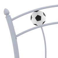 Bedframe met voetbaldesign metaal grijs 90x200 cm - thumbnail