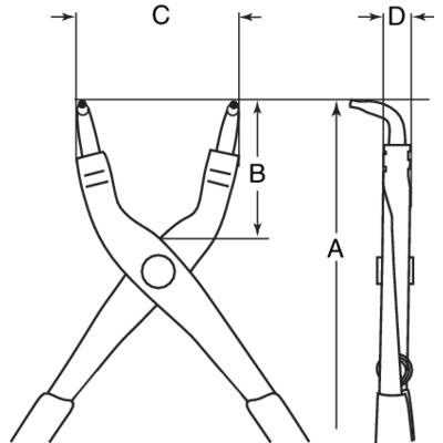 Bahco binnenborgringtang 180 mm | 2890-180