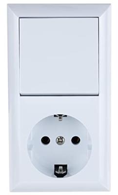 REV 0510156777 Uitschakelaar, Wisselschakelaar, Wandcontactdoos Compleet Wit 1 stuk(s)