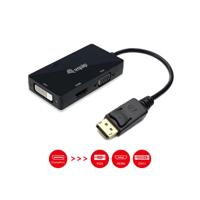 Equip 133441 0,24 m DisplayPort DVI-D + VGA (D-Sub) + HDMI Zwart - thumbnail