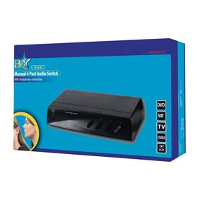 Audioswitch handmatig met 4 ingangen