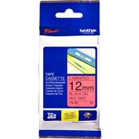 Gelamineerde Tape voor Labelmakers Brother TZE431 Rood/Zwart 12 mm x 8 m - thumbnail