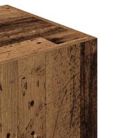 Kledingkast 80x52x180 cm bewerkt hout oud houtkleurig - thumbnail