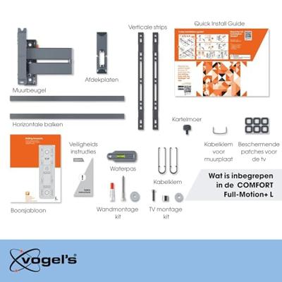 Vogels TVM 3645 Draaibare tv-beugel TV beugel Zwart