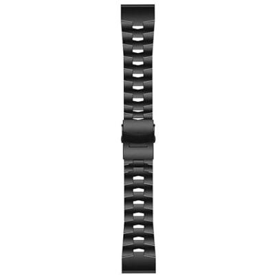 By Qubix - Titanium schakelband - Zwart - Compatible met Garmin Epix Pro Gen 2 (51mm) / Quatix 7X / 6X & Tactix 7 (pro) - Compatible Garmin bandje