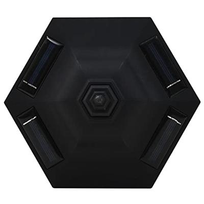 LED-solarlampen zwart 3 st