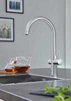 Grohe Red 3-in-1 kokendwaterkraan met C-uitloop en combi boiler chroom - thumbnail