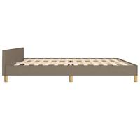 Bedframe zonder matras stof taupe 200x200 cm - thumbnail