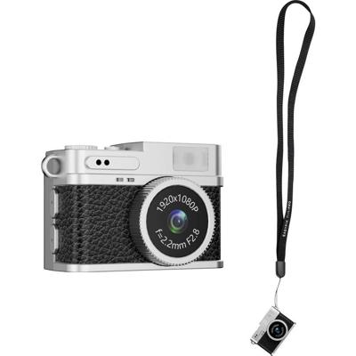 Easypix MiniPro XS1 Digitale camera 2 Mpix Zwart, Zilver Full-HD video-opname, Met ingebouwde flitser, Geïntegreerde accu
