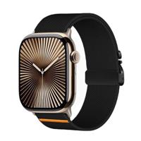 By Qubix - Nylon bandje met Parachute sluiting - Zwart - Compatible met Apple Watch 38mm / 40mm / 41mm / 42mm - Compatible Apple watch bandjes - thumbnail