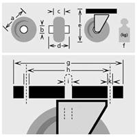 BS Rollen Kogelzwenkwieltje | wiel-d. 40 mm draagvermogen 30 kg | met schroefplaat | rubber grijs | 1 stuk - F60.040 F60.040 - thumbnail