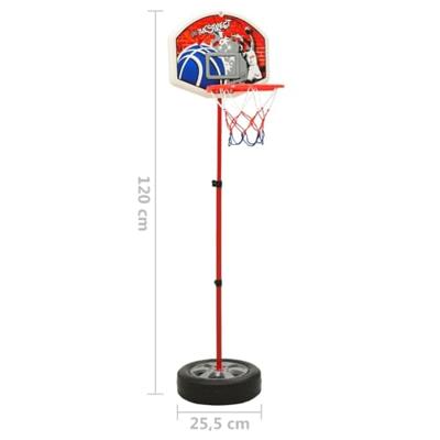 VidaXL Kinderbasketbalset verstelbaar 120 cm VidaXL Kinderbasketbalset verstelbaar 120 cm