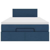 Ottoman bed met matras 90x190cm stof blauw - thumbnail