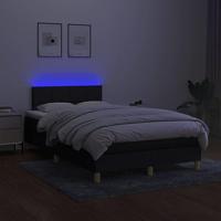 Boxspring met matras en LED stof zwart 120x190 cm - thumbnail