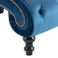 Chaise longue fluweel blauw - thumbnail