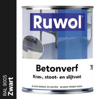 Ruwol Betonverf Zwart (RAL 9005) 750 ml - thumbnail