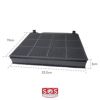 AEG koolstoffilter 230x210mm Koolstoffilter Zwart - thumbnail