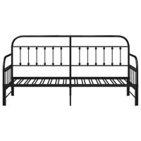Bedframe voor een daybed met hoofdeinde Zwart 75 x 190 cm Staal - thumbnail