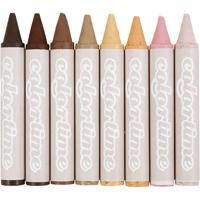 Colortime Waskrijt, l: 10 cm, d 15 mm, skin colours, 8 stuk/ 1 doos - thumbnail