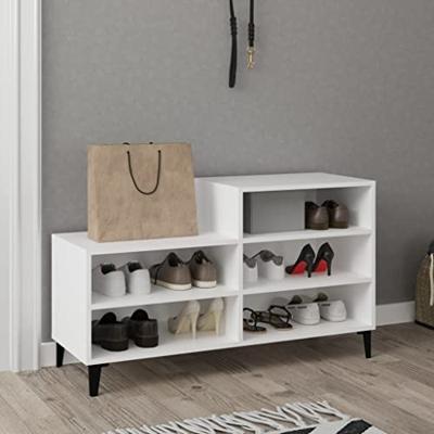 VidaXL Schoenenkast 102x36x60 cm bewerkt hout wit