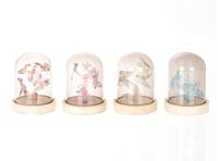 HBX Natural Living Stolp met vlinder met verlichting 13,5cm - thumbnail