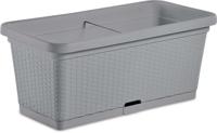 STEFANPLAST NATURAL bloembak - 66 L - 80x40x34h cm - Steengrijs - thumbnail