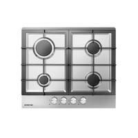 Inventum IKG6023GRVS Inbouw Gaskookplaat met 4 Branders Zwart/RVS - thumbnail