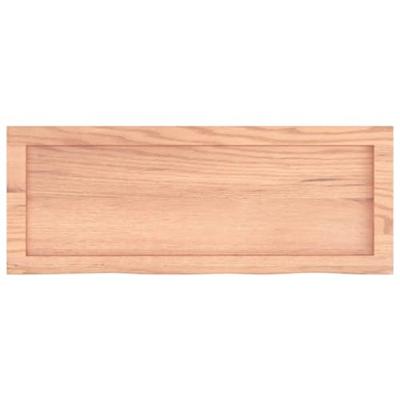 VidaXL Wastafelblad 80x30x(2-6) cm behandeld massief hout lichtbruin