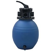 Zwembadzandfilter met 4-positie ventiel 300 mm blauw - thumbnail